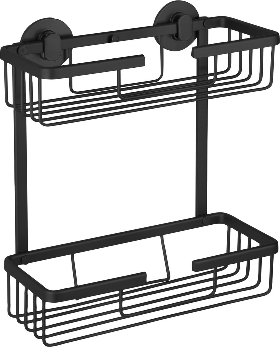 Differnz Draadmand aluminium rechthoek 25x11.6x30cm 2 laags zwart 34.100.15