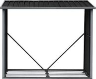 EXPERTLAND Houtopslag - Zwart - Metaal - 76x83x132 cm - Buiten