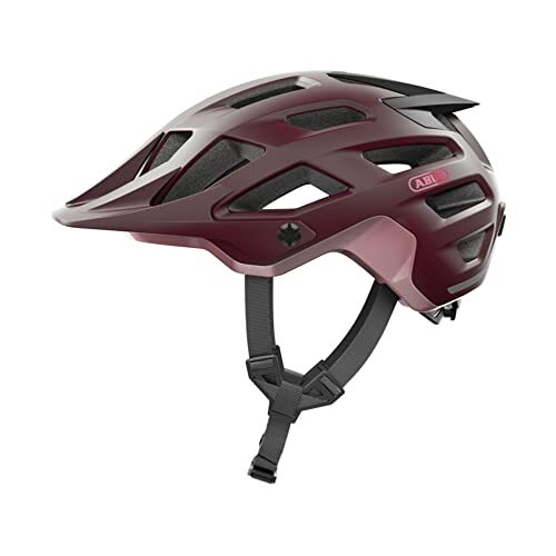 Abus MTB-helm Moventor 2.0 - fietshelm met hoge voor het terrein - all-mountain-helm, unisex - donkerrood, maat S