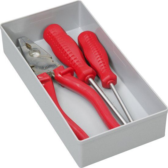 Allit Sorteerbakje E - Grijs - Kunststof - 10.5 x 2.16 x 21.3 cm