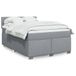 Maison Exclusive - Sommier à lattes de lit avec matelas gris clair 160x200cm tissu