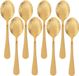 5five Theelepels/dessertlepels/koffielepels - 12x - Goudkleurig - 14 cm - RVS
