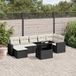 Maison Exclusive - Ensemble de jardin, 8 pièces, avec coussins, noir, en polyrotin