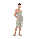 möve Eden kilt met ruitstructuur velours in maat 48/56 gemaakt van 80% katoen/20% linnen, natuur/zwart