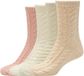 s.Oliver Dames sokken 4-pack kabelpatroon gerecycled polyester 39-42 oxford tan lurex