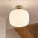 Nola Plafondlamp Evey, Ø 25 cm, wit/beige, glas