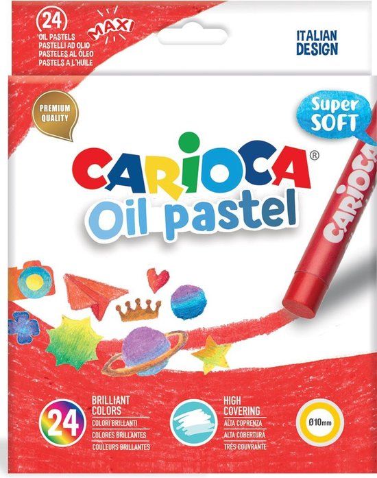 Carioca Oliepastels - 24 stuks - Assorti kleuren