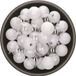 Decoris Kerstballen - 25x stuks - 6 cm - Kunststof - Wit