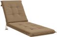 vidaXL Ligstoelkussen GEMERT 100% Polyester Taupe 190 x 50 x 9 cm