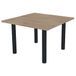 Quadrifoglio Vergadertafel met vierkant blad 110x110 cm