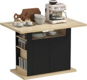 Homcom Keukeneiland Spaanplaat - 110x70x75,5cm - Zwart