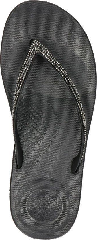 FitFlop iQushion Sparkle Teenslippers Dames - Zwart - Maat 37