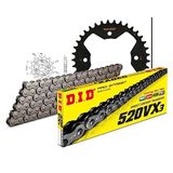 Kettingset DID Kettingset staal 520VX3 / 94 klinkslot voor Polaris Predator Troy Lee E LE 500 cc
