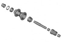 Shimano FH-TC500-MS holle as, zwart, één maat
