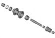 Shimano FH-TC500-MS holle as, zwart, één maat