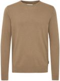 Blend DK Company A/S Trui Blend Heren Lange Mouw Ronde Hals Effen Polyester Bruin XXL