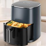 DUMOS Luchtfriteuse 6QT met venster, vierkante airfryer oven, 12-in-1 voor het gezin, 400°F, snelle lucht, knapperige technologie, braden, bakken, dehydrateren, antiaanbaklaag en gemakkelijk te