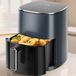 DUMOS Luchtfriteuse 6QT met venster, vierkante airfryer oven, 12-in-1 voor het gezin, 400°F, snelle lucht, knapperige technologie, braden, bakken, dehydrateren, antiaanbaklaag en gemakkelijk te