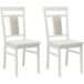 Maison Exclusive - Chaise de salle à manger 2 pc en bois de caoutchouc massif blanc
