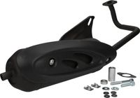 Tecnigas Pot d'échappement pour Scooter Baotian 50 BT49QT Silent Pro / 030750513 Noir