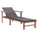 VidaXL Lit de jardin polyrotin et bois d'acacia massif noir