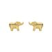 Lucardi Dames 9 Karaat oorknoppen met olifant