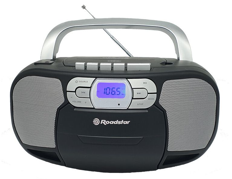 Roadstar RCR-4635 UMPBK - Draagbare Stereo - CD/Cassette/FM - Zwart