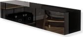 Meuble TV noir laqué 180cm