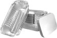 Boîtes en aluminium jetables avec couvercle, 100 pièces (650 ml)