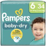 Pampers Baby-Dry luiers - Maat 6 (13-18kg) - 34 stuks