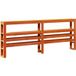 Tête de lit avec étagères marron ciré 180 cm bois massif de pin