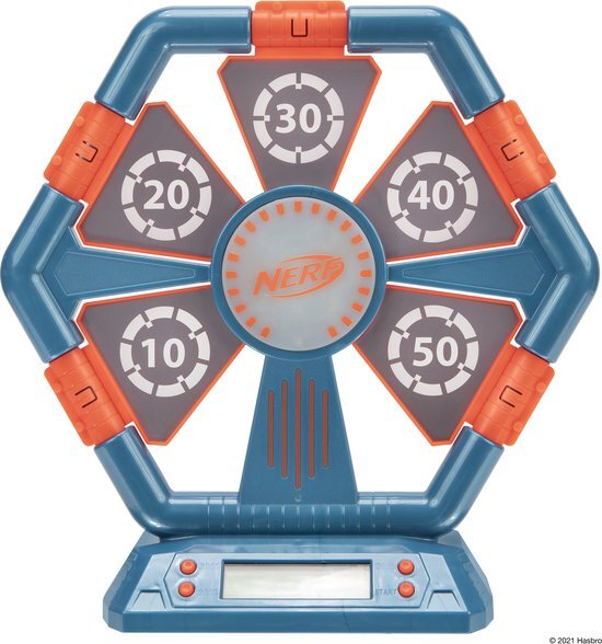 NERF NER0288 Digital Flip Target - Digitaal Doelwit met Licht, Geluid en Display, Speelgoed vanaf 8 jaar