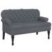 vidaXL Bankje met rugleuning, donkergrijs, 119,5 x 64,5 x 75 cm, fluweel