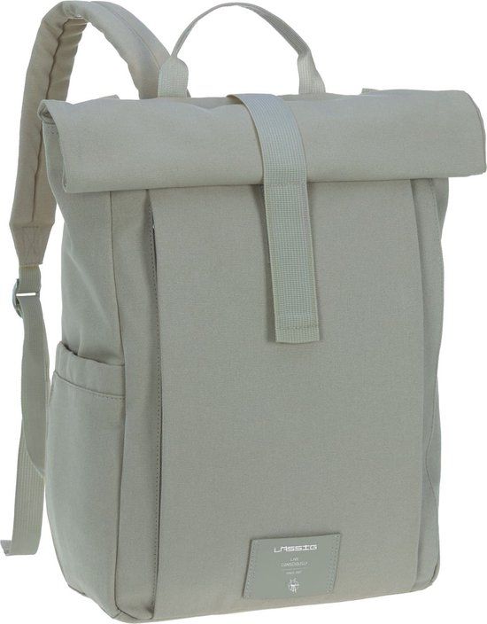 LÄSSIG Green Label Rolltop Up - Verzorgingstas Rugzak - Zilvergroen