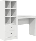 vidaXL Bureau Wit 125,5 x 40 x 127 cm 2 stuks