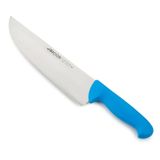 Arcos Serie 2900 - slagermes steakmes - lemmet nitrum roestvrij staal 250 mm - handgreep polypropyleen kleur blauw
