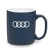 Audi 3292500400 Mok Koffiemok Theekop Koffiemok Porselein, blauw, met Audi Ringen Logo