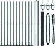 vidaXL Hexagonal Mesh Fence with Concrete Base 25 x 1.5 m Green