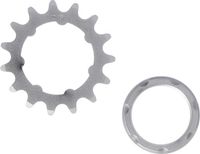 XLC kettingwiel SSS02 baan met ring 1/8 15T staal zilver Matte Chrome