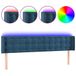 VidaXL Hoofdbord & Voeteneind Donkerblauw Polyester/Hout 2030 mm Breed