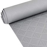 ANRO Tapis en caoutchouc Plaque à damiers Gris 100x60cm – TPE Faible odeur 3 mm Atelier antidérapant Tapis de garage