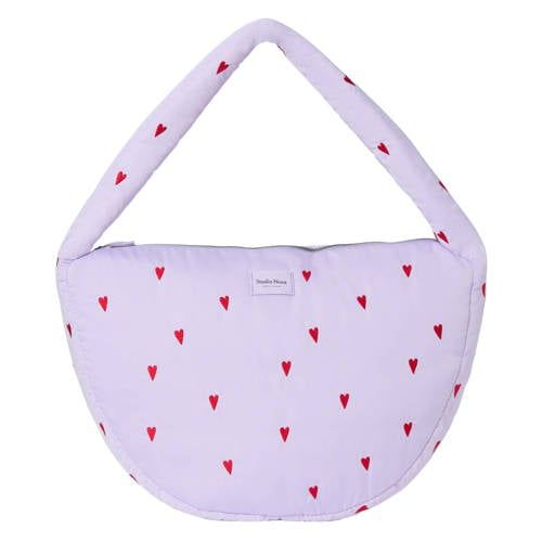 Studio Noos crossbody tas Puffy Hearts paars