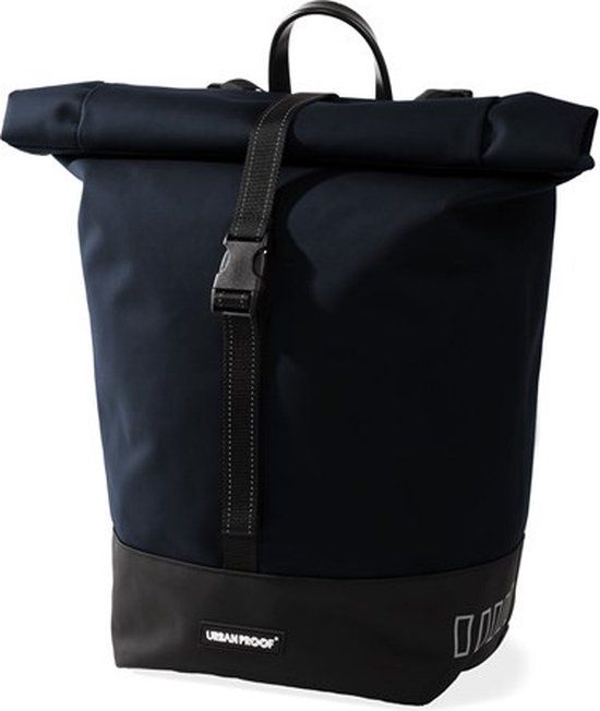 UrbanProof Urban proof single rolltop tas 20l blauw recycled - Achter - Volwassenen