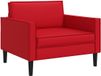 vidaXL Fauteuil XL Rouge Similicuir