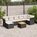 Maison Exclusive - Ensemble de meubles de jardin 8 pièces avec canapé et coussins, noir, en polyrotin