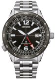 Citizen Promaster Air GMT NB6046-59E Horloge - Staal - Zilverkleurig - Ø 44 mm