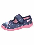 LICO Huisschoenen 'Cookie' marine / lichtblauw / rosa / wit