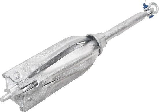 vidaXL Anker inklapbaar 12 kg thermisch verzinkt gietijzer zilver