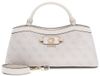 GUESS Lindsey 2 Compartment Satchel Bone Logo crème Handtas