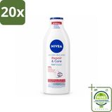 Nivea Repair & Care Lait pour le corps - 72 heures d'hydratation - Pour peau très sèche - 400 ml - Grand emballage - 20 pièces